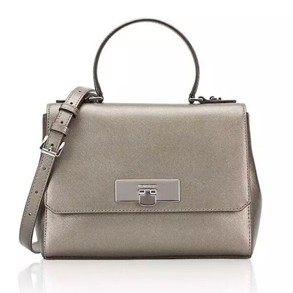 NWT Michael Kors Callie Leather Messenger - Picture 1 of 8
